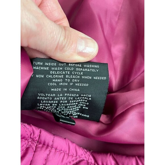 Marc New York Andrew Marc Fuchsia Quilted Asym Zip Vest NWT Medium - Picture 6 of 11